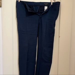 Banana Republic navy slim fit linen / cotton dress pants
